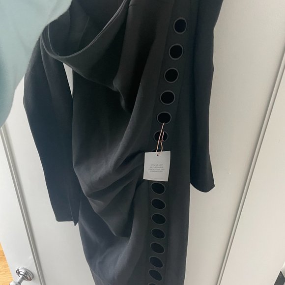 Cult Gaia Capri Maxi Dress Black Off-the-shoulder Cut-out Detachable Long Sleeve - Picture 11 of 14